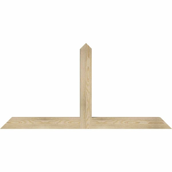 Ekena Millwork Portland Rough Sawn Timber Gable Bracket, Douglas Fir, 60"W x 30"H x 4"D x 4"F, 12/12 Pitch GBW060X30X0404POR00RDF - main